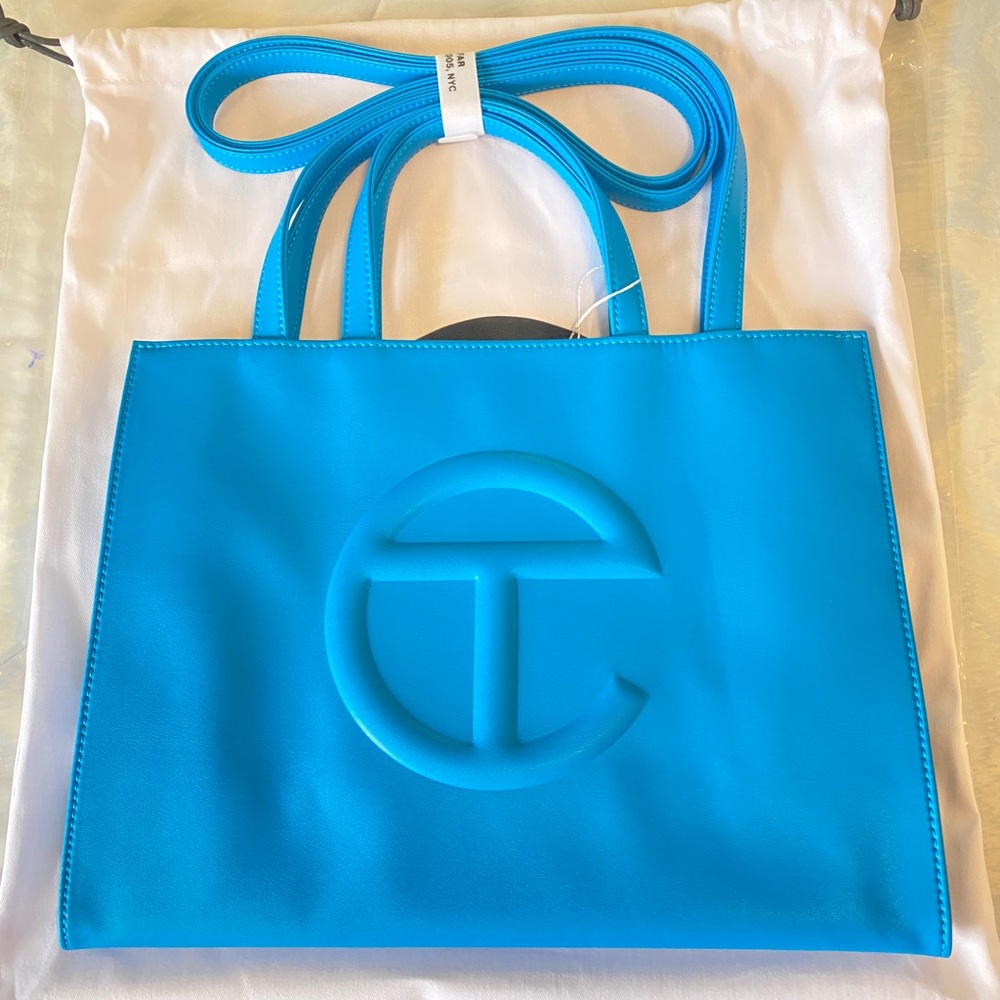 BRAND NEW TELFAR Medium Cyan Shopping Bag